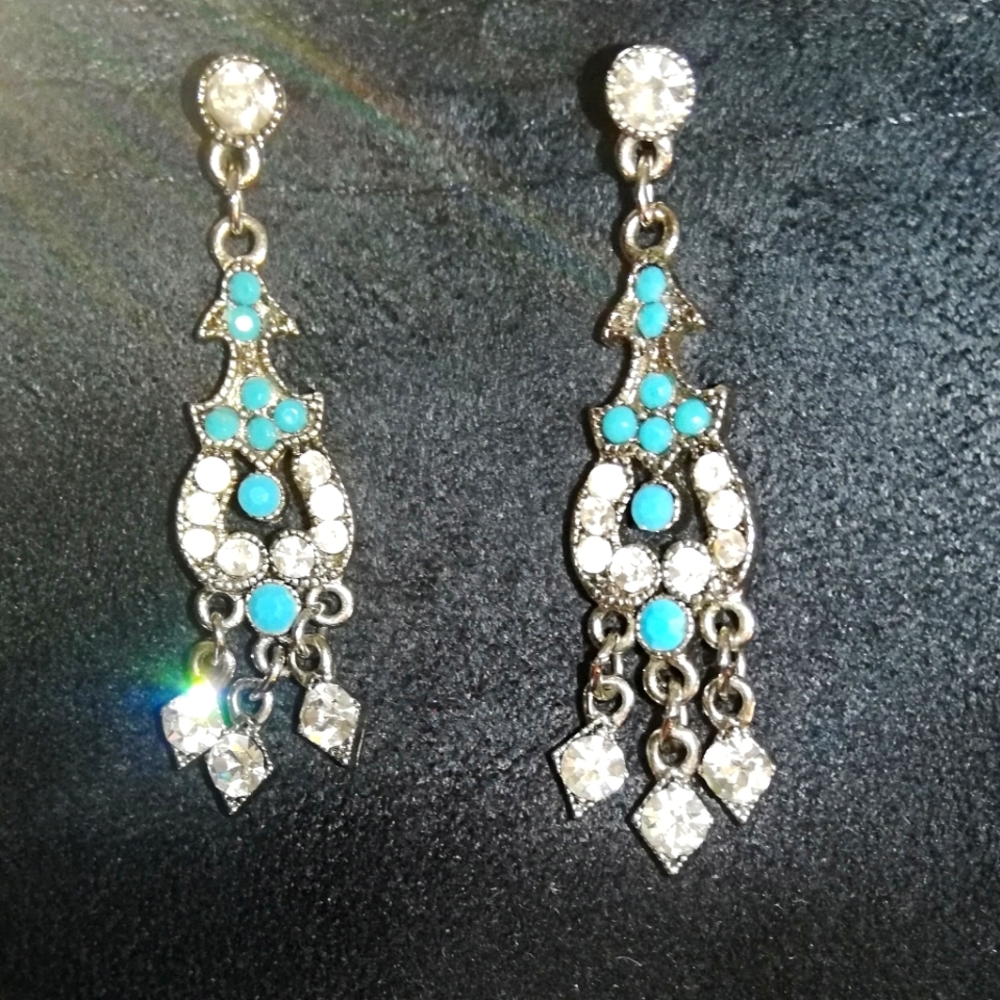 Silver and turquoise earrings